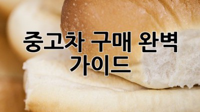 중고차 구매 완벽 가이드