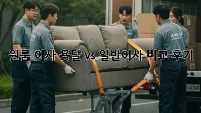 원룸 이사, 용달 vs 일반이사 비교 후기